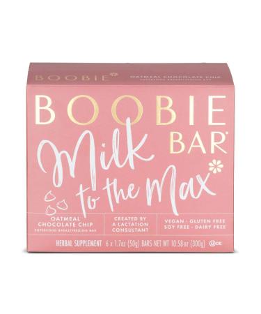 Boobie Bar Superfood Lactation Bars - Fenugreek-Free, Gluten-Free, Dairy-Free, Vegan Snacks for Increased Milk Supply - Oatmeal Chocolate Chip (1.7oz, 6 Count) - Buy Online on GoSupps.com