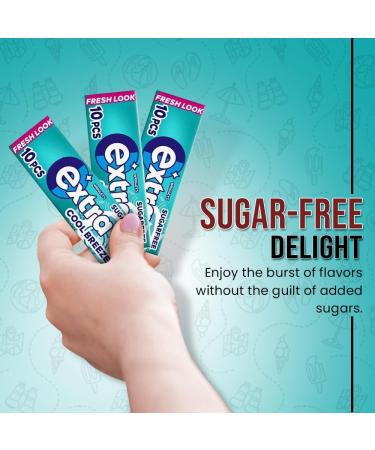 Extra Chewing Gum 10 x Sugar Free Selection Fresh Bulk box All Mix Flavours - Peppermint Watermelon Strawberry Ice Apple White Cool Breeze Bubblemint Blueberry Spearmint Sold by VR Angle - Buy Online on GoSupps.com