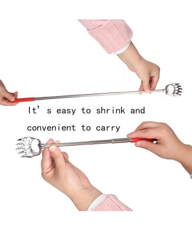 4 Pcs Telescopic Back Scratcher Message Tools for Instant Itching Relief Stainless Steel Soft Grip Telescopic Claw Back Massager Claw - Buy Online on GoSupps.com