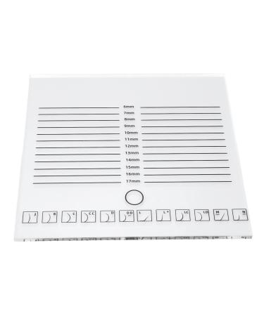 Eyelash Extension Pallet 20x20cm Eyelash Extension Plastic Tray Clear Scale Transparency False Lashes Large Lash Tray with 12 Kinds Bends Double Row Lash Pallet Makeup Eyelash Adhesives Supplies
