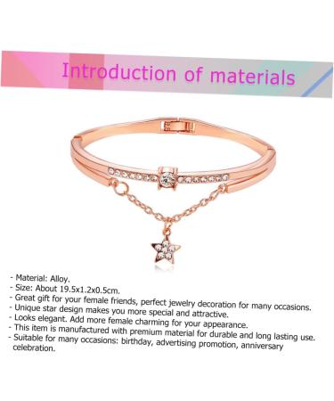 Fomiyes 3-Stone Women's Bracelet - Sun and Moon Cuff Retro Gem and Rhinestone Silver Chain Jewelry - Buy Online on GoSupps.com