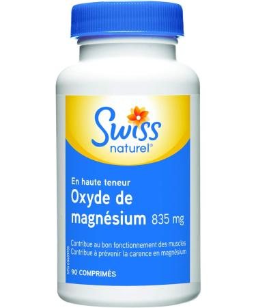 Swiss Naturals Magnesium Oxide 835mg High Potency Tablets - 90 Tabs - Buy Online on GoSupps.com