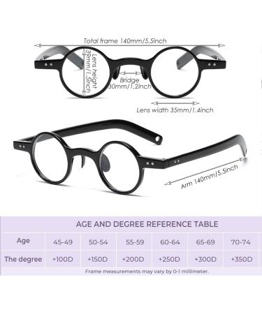 Shop TR Retro Round Reading Glasses - Anti Blue Light Comfortable Mini 2.5x for Men & Women | International Shipping Available - Buy Online on GoSupps.com