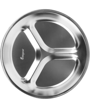 Bisgear Stainless Steel 6pcs 10.25 Divided Plates + Bowl Outdoor Dinnerware Set - BPA Free Round Plates for Backpacking, Hiking, Picnic & BBQ - Buy Online on GoSupps.com