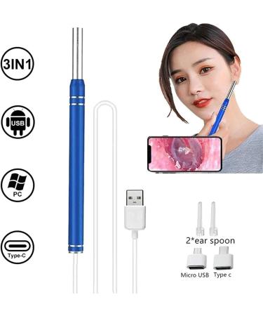 KouRy Portable Ear Wax Removal Tool - Wireless HD Ear Cleaner with 6 LED Lights Waterproof Otoscope & Earwax Remover (Black - Buy Online on GoSupps.com