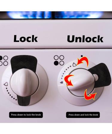 6 Pack Cuttable Gas Stove Knob Covers Locks - Baby-Proof Your Gas Cooktop with Easy-to-Use & Heat Resistant Locks - Buy Online on GoSupps.com