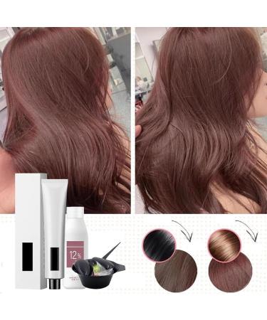 Dyemiss Hair Coloring Shampoo Brielle Hair Coloring Shampoo Natural Plant Hair Dye Shampoo No Bleaching Hair Nourishing Coloring Hair Dye (Milk tea color) - Buy Online on GoSupps.com