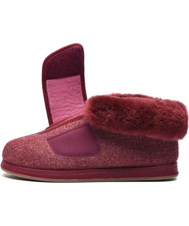 Zzxv Women's Plantar Fasciitis Arch Support Diabetic Slippers - Memory Foam Comfort House Shoes - Adjustable Extra Wide Indoor/Outdoor Walking Shoes in Pink - Buy Online on GoSupps.com