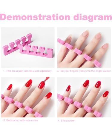 FTONOM5 6Pcs Toenail Polish Painting Pedicure Sponge Separator Spreaders - Nail Art Accessories for Men and Women - Buy Online on GoSupps.com