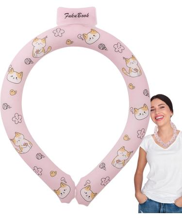 Neck Cooler Wraps | Cute Cooling Neck Wraps with Cat Print Wearable Cooling Neck Wraps Reusable Neck Cooler Heat Cooling Cold Pack Frifer Pink - Buy Online on GoSupps.com