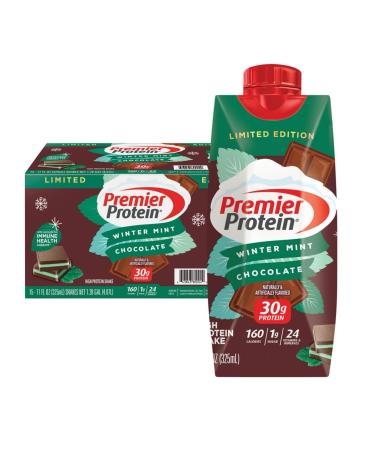 Premier Protein Winter Mint Chocolate Protein Shake 11 Fl Oz (Pack of 1)