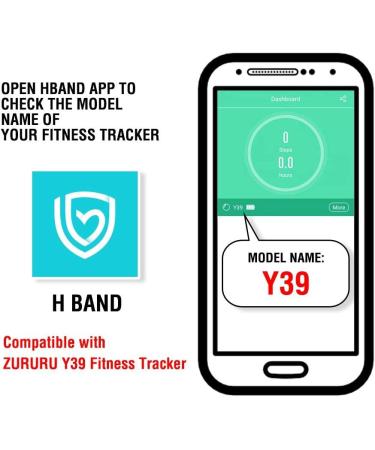 ZURURU Fitwatch XP Replacement Band - Black | Y39 Fitness Tracker Accessory - Buy Online on GoSupps.com