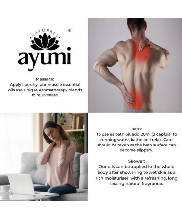 Ayumi Muscle Massage Oil | Vegan Cruelty-Free 250ml - International Shipping Available - Buy Online on GoSupps.com