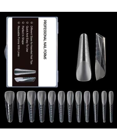 Nail Extension Form Tips Clear UV Gel Acrylic Nails Mold Artificial False Nail Tips Duals Nail System Form Manicure Tool