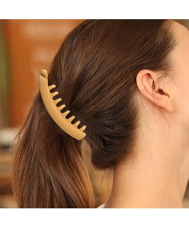 5in Matte Non Slip Banana Hair Clip - Ponytail Holder for Girls and Women (7 Colors) - Buy Online on GoSupps.com