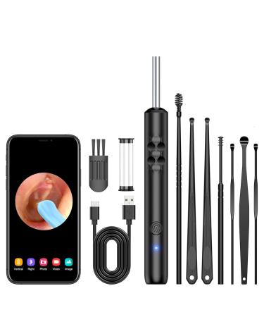 Ear Wax Removal Tool - Ear Cleaner with 1080P Camera Ear Cleaning Kit with 8 Pcs Ear Set Earwax Remover with Light Endoscope with 5 Auxiliary Accessories Otoscope for iPhone iPad Android Phones