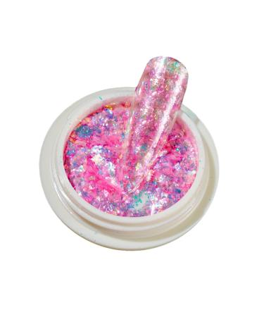 Powder Nail Dip Remover compatible with Machines Nail Powder Fairy Color High Light Dream Cloud Brocade Piece Magic Mirror Powder Nail Sequins Manicure Lavender Dipping Powder Kit (E One Size) One Size E