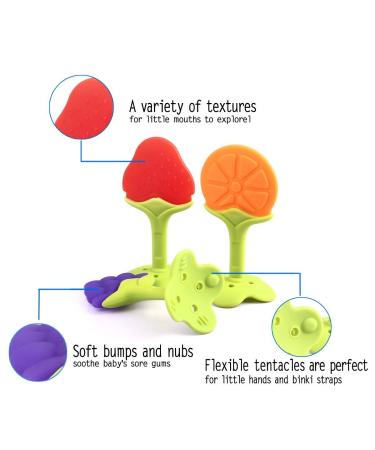 Teething Toys (5 Pack) - Tinabless Infant Teething Keys Set  BPA-Free  Natural Organic Freezer Safe for Infants and Toddlers  Silicone Baby Teethers 5 Packs - Buy Online on GoSupps.com