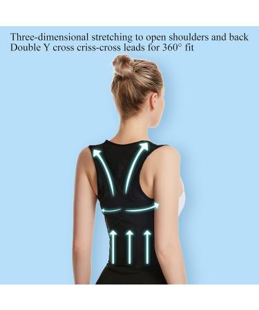 Back Posture Corrector Belt for Men & Women | Adjustable Orthopedic Corset for Scoliosis & Hunchback | Pain Relief Support Vest - Large Black - Buy Online on GoSupps.com