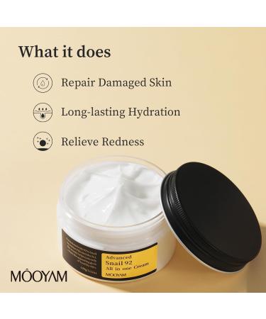 Snail Mucin 92% Moisturizer | Advanced All in One Cream for Anti-Aging & Hydration | Unisex Daily Facial Moisturizer - Buy Online on GoSupps.com