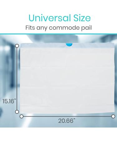 Vive Commode Liners with Absorbent Pads (6 Pack) - Disposable Porta Potty Bags for Bariatric Folding Buckets - Leakproof Bedside Chair Replacement - Buy Online on GoSupps.com