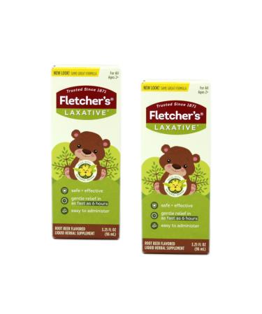 Fletcher's Laxative For Kids Liquid Herbal Supplement Classic Root Beer Taste - Buy Packs and SAVE (Pack of 2)