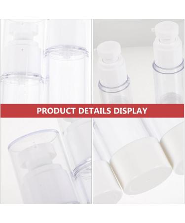 Lurrose 3PCS 15/30/50ml Airless Pump Bottles Press Pump Cosmetics Container Essence Cleanser Emulsion Storage Dispenser for Travel White - Buy Online on GoSupps.com
