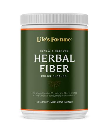 Life's Fortune Organic 100% Natural Herbal Fiber Unflavored Powder Gut Health Supplement with Apple Fiber Non-GMO Soy & Gluten-Free 455g (50 Servings)