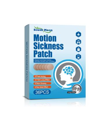 UXBDGMTO 36Pcs Motion Sickness Patches & Sea Sickness Bands for The Relief of Nausea and Vertigo from Travel of Cars Ships Airplanes & Other Forms of Transport Movement