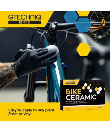 Gtechniq Bike Ceramic Paint Protection Kit - Easy Cleaning Bike Protector - 100ml Frame Prep Spray, 15ml Ceramic Protector, Applicator, Microfiber Cloth - Buy Online on GoSupps.com