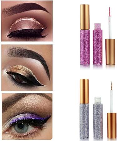 HADAVAKA Liquid Eyeshadow and Eyeliner Set 10 Glitter Diamond Eye Makeup Kits Long Lasting Quick Dry - Buy Online on GoSupps.com