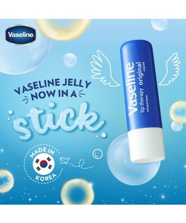 Vaseline Lip Therapy Stick - Original Petroleum Jelly Balm (4 Pack, 4.8g each) for Soft Lips - Buy Online on GoSupps.com