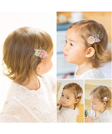 3Pcs Baby Hair Clips for Girls | Floral Princess Hair Accessories | All-Match Fresh & Natural Styles - Buy Online on GoSupps.com