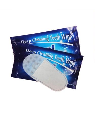 50x Disposable Wipes for Brushing Fingers Mint Flavor 50x Dental Care (Blue)