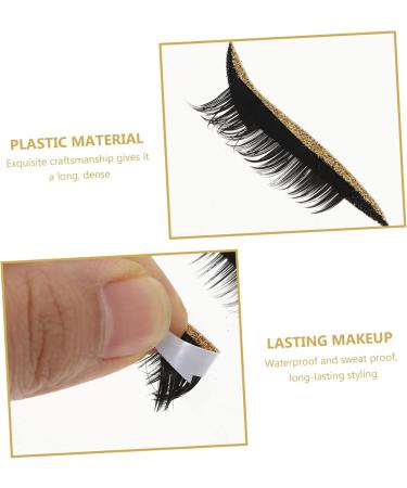 Ipetboom 8 pairs Long Stickers Makeup Eyeliner Adhesive Self-adhesive Reusable Tool Up False Lash Look Women 1 count (Pack of 1) Glodenx2pcs - Buy Online on GoSupps.com