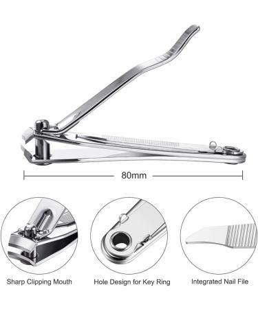 WolFum Stainless Steel Nail Clipper Nail Cuticle Cutter Trimmer Scissor Professional Nipper Remover Clipper Manicure WolFum - Buy Online on GoSupps.com