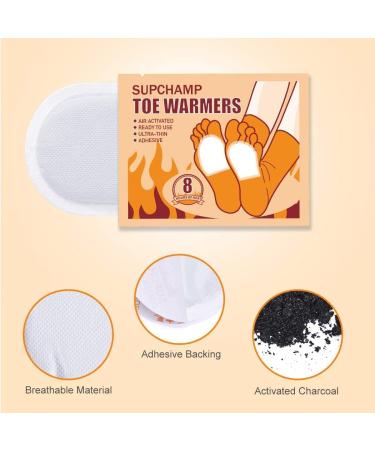 Supchamp Foot Warmers - Self-Adhesive 8 Hour Toe Warmers - Available in 10 or 40 Pairs - Best Sole Warmers for Cold Feet - International Shipping Available - Buy Online on GoSupps.com