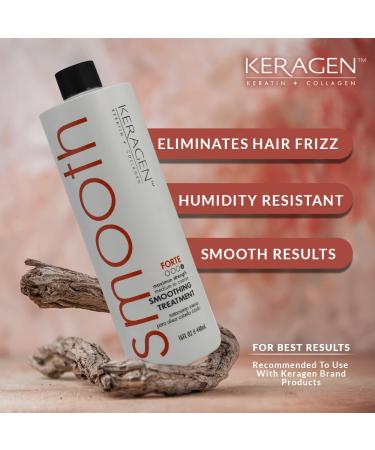 KERAGEN Brazilian Smoothing Keratin Treatment - Sulfate Free Blowout System for Dry & Damaged Medium to Coarse Hair | Eliminate Curls & Frizz (16 Oz) - International Shipping Available - Buy Online on GoSupps.com