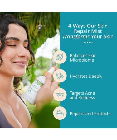 Akasha Prebiotic Skin Mist - 3.4oz I Organic Facial Mist with Sea Kelp Extract, Face Spray for Naturally Restoring The Skins Microbiome, Helps Acne, Psoriasis & Sunburn*, Anti Aging Skin Care (2) - Buy Online on GoSupps.com