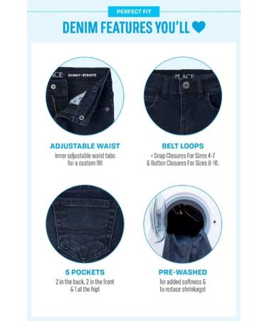 Children's Place Boy's Stretch Straight Jeans - Tide Pool Blue - Size 4 - Buy Online on GoSupps.com