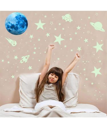 Glow in The Dark Stars Stickers - 603 Pcs Planets Solar System Wall Decals for Boys Nursery Bedroom - Blue - Buy Online on GoSupps.com