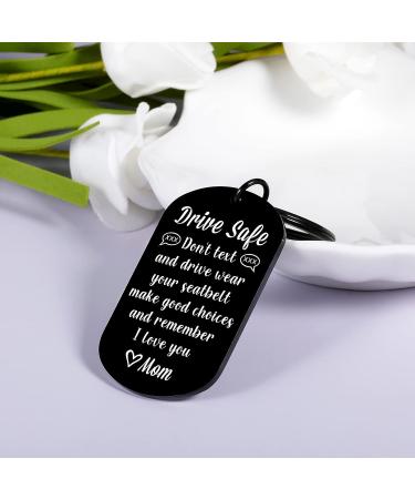 Drive Safe Keychain for New Driver - Teen Boys & Girls Gift Ideas - Personalized Graduation & Birthday Present - Sweet 16, 18, 21st - From Mom - Buy Online on GoSupps.com