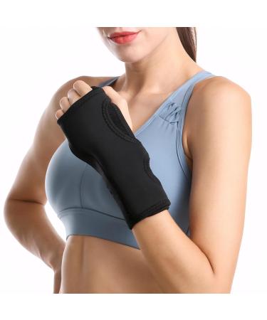 Carpal Tunnel Wrist Brace | Supreme Comfort Splint with Thumb Cushioning - Ideal for Pain Relief & Tendonitis - Perfect for Both Hands (Black - Buy Online on GoSupps.com