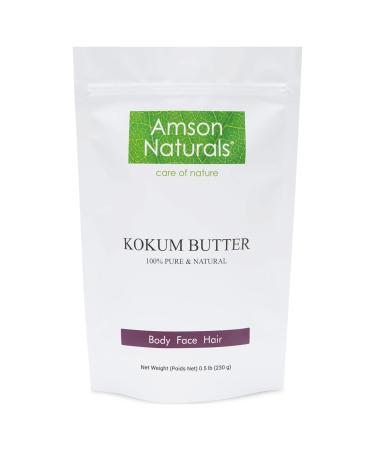 Kokum Butter 0.5 lb / 230g by Amson Naturals-100% Pure and Natural 230 g (Pack of 1)