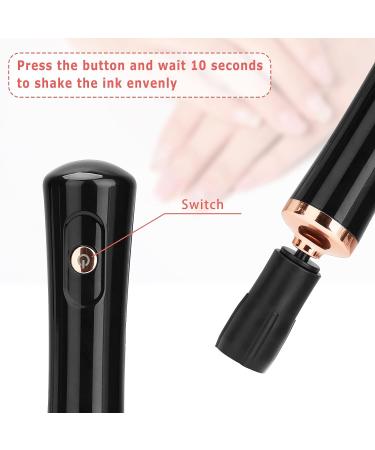 Electric Nail Lacquer and Glue Shaker for Eyelash Extensions - Handsfree Time Saving Tool with 2 Connectors, 9 Caliber Sizes, Even Liquid Mixing - Black - Buy Online on GoSupps.com