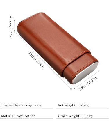 Cigar Case for Men Portable Travel Case Cedar Wood Cigar Humidor with Cigar Cutter Cigar Box Hold 3 Cigars - Buy Online on GoSupps.com