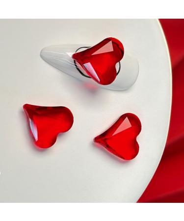 Love New Year Nail Crystal Heart Nail Art Plush Heart Nail Art Decoration Nail Supplies For Girl Crystal Heart Nail Art Love Nail Plush Heart Nail Art Decor B