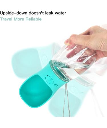 M&MKPET 12oz Dog Water Bottle for Walking | Portable Pet Water Dispenser Bowl | Outdoor Travel Drink Cup | Blue - Buy Online on GoSupps.com