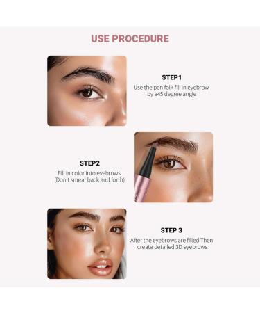 3D Microblading Eyebrow Tattoo Pencil 4 Fork Tip New Waterproof & Long Lasting Brow Pencil Fine Stroke Eyebrow Pencil for Natural Makeup (Grey) - Buy Online on GoSupps.com