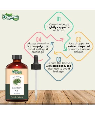 Pure Rosemary Essential Oil 118ml - Natural Skin Hair Care & Aromatherapy | International Shipping - Buy Online on GoSupps.com
